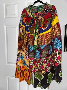 Jack by BB Dakota Multi-Color Patchwork Circle Skirt